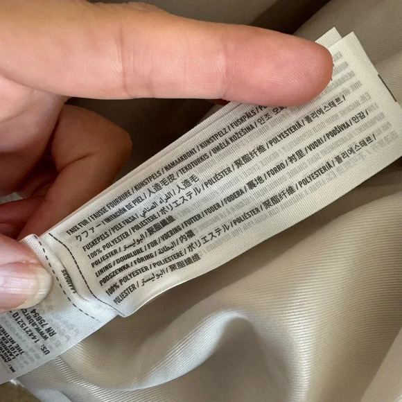 Abercrombie Ivory Sherpa bomber Jacket size XL - Picture 7 of 8